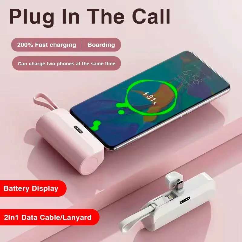 R Banks Capsule Mini Wireless avec une grande capacité de 10000mAh Pack d'alimentation de charge rapide Batterie externe d'urgence adaptée à l'iPhone Type-C 240424