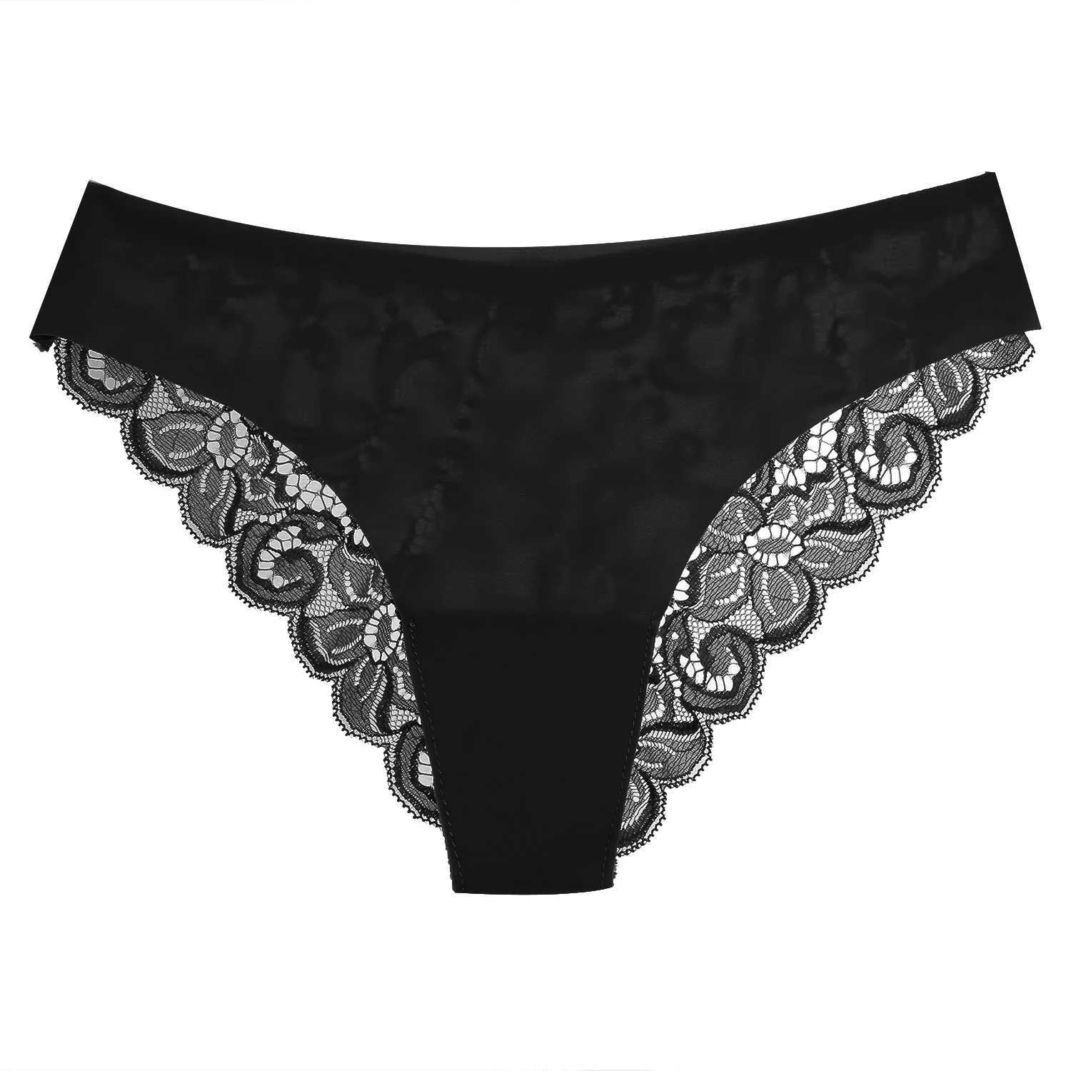 Women's Panties Seamless Womens Sexy Underwear Ice Silk Lace Temptation Womens Underwear Low Tide Fashion Elastic Womens Underwear Comfortable UnderwearL2404