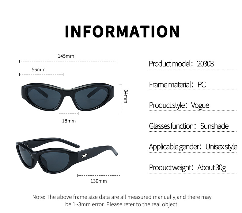 2024 Nieuwe zonnebrillen Y2K -ster Spicy Girl Street Shoot Sports Fashion Sunglasses Cyberpunk Future Glasses zonnebril voor vrouwen