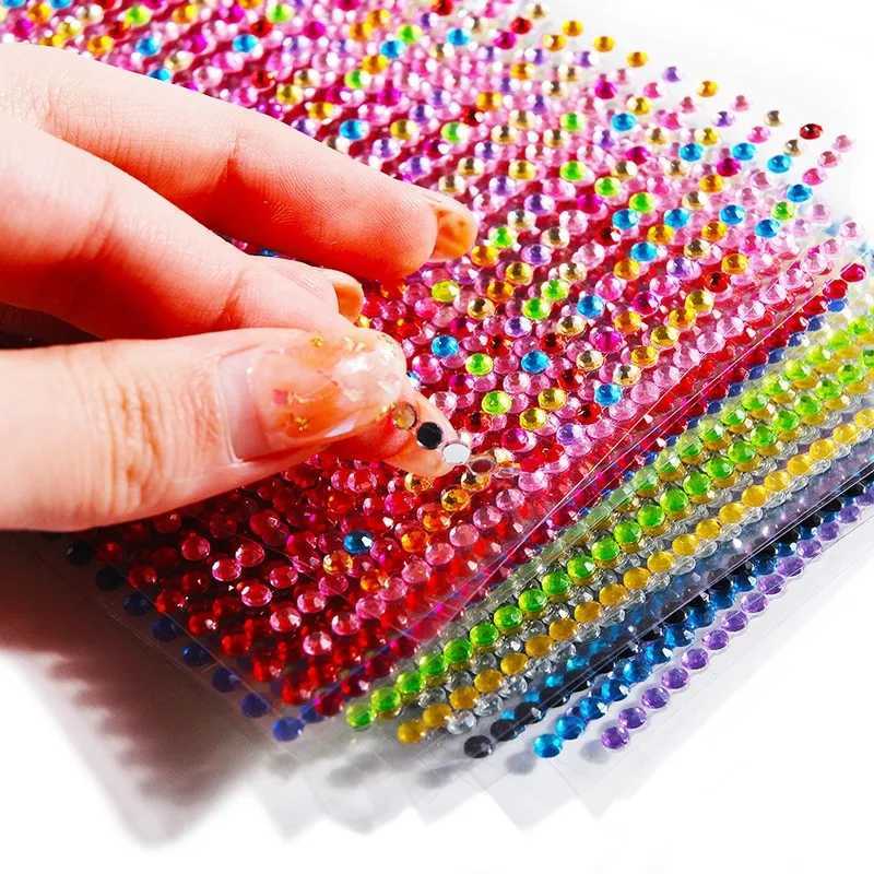 Tattoo Transfer 3D pearl Diamond Face Jewels Eyeshadow Stickers Self Adhesive Face Body Eyebrow Diamond Nail Stickers Decals 52 style 3-6mm 240426