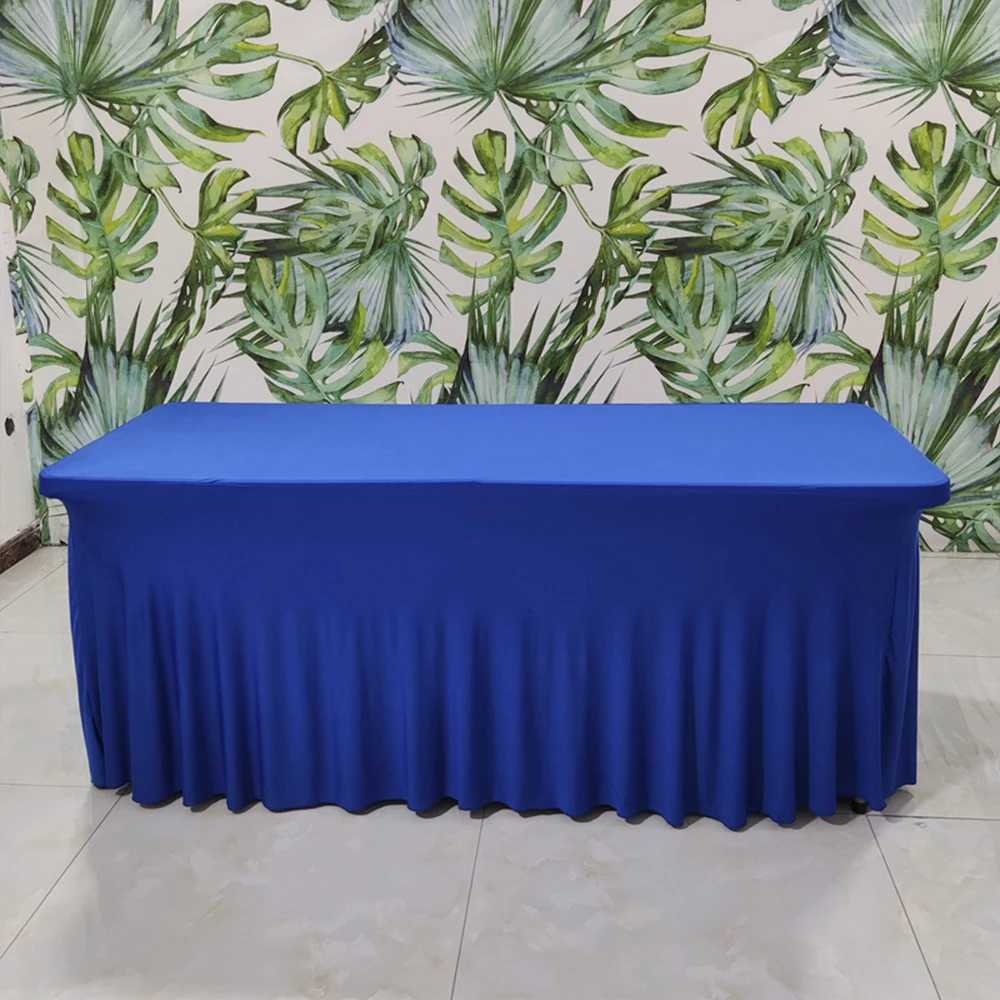 Tableau de nappe en spandex élastique nappe élégante rectangulaire couverture de table lavable et ironable utilisée pour la fête d'exposition décoration de mariage 240426