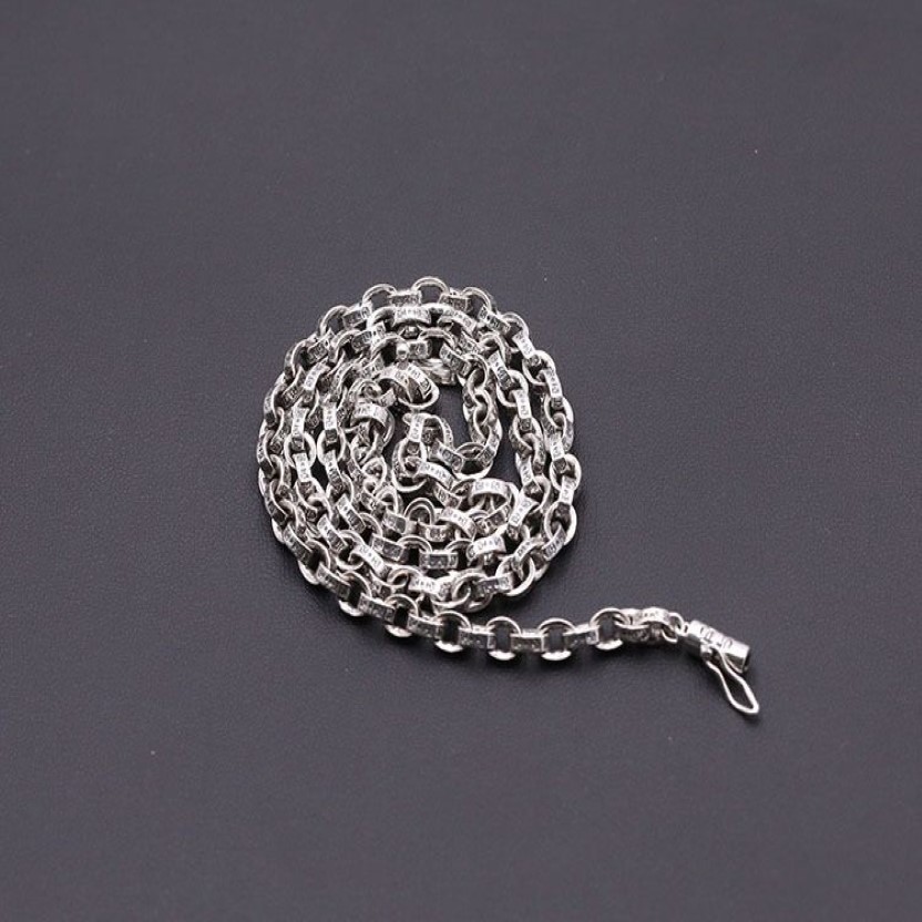 4mm 5mm Solid 925 Sterling Silver Necklace Chain Men Kvinnor SMEEDDAY GIFT A500412733