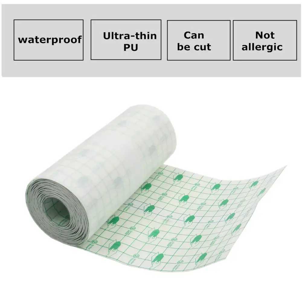 Tattoo Transfer EMALLA 10M Roll Waterproof Tattoo Film Aftercare Protective Skin Healing Adhesive Bandages Repair Accessories Tattoo Supply 240426