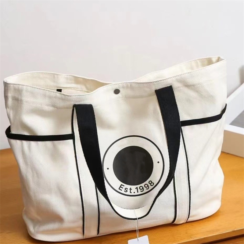 Lu Canvas Sac fourre-tout de grande capacité Sac à provisions 20L Sac de voyage simple sac de voyage quotidien de banlieue