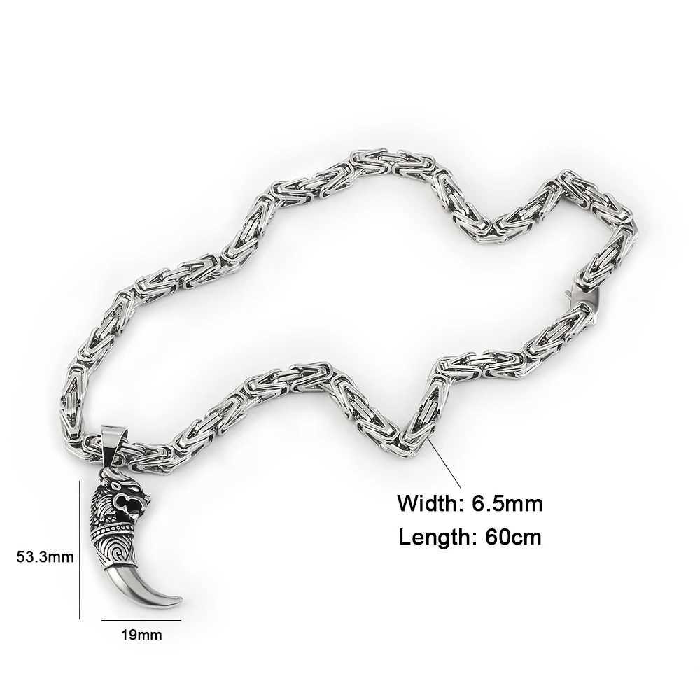 Stands Mens 6,5 mm Collier de chaîne de pension