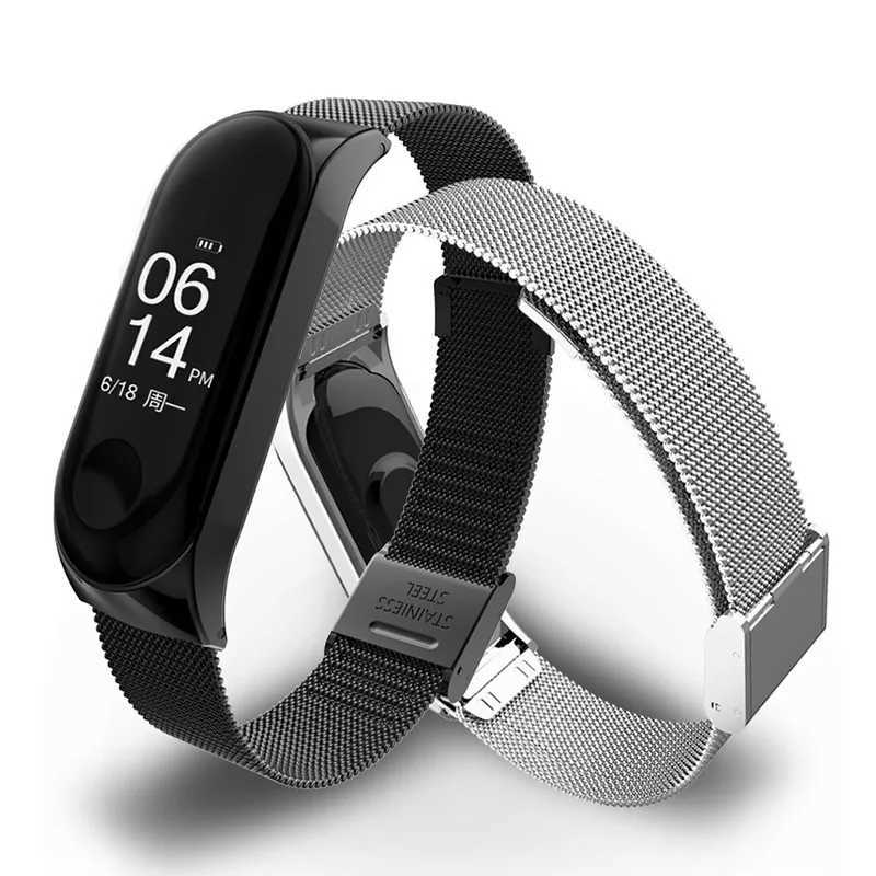 시계 밴드 스테인리스 스틸 스포츠 스트랩 Xiaomi Mi Band 6 5 4 스마트 워치 팔찌 240424