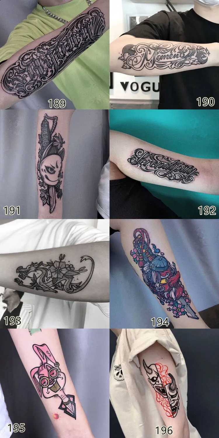 Tatueringsöverföring 46 stilar anime söt katt flicka tillfälliga tatueringar retro tecknad överföring arm hand kroppskonst vattentät falsk tatuering klistermärke 240427