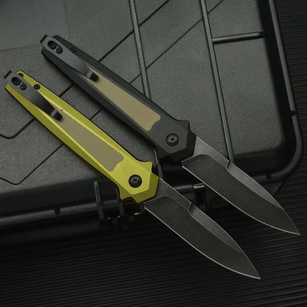 KS 7950 Auto Tactical Folding Knife D2 Black Stone Wash Blade 6061-T6 Aluminium Handle EDC Pocket Folder Knives With Retail Box