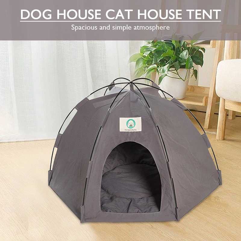 Cat Carriers Crates Houses Waterproof cat bed tent outdoor dog tent cat house portable bed polyester dog sleeping box 240426