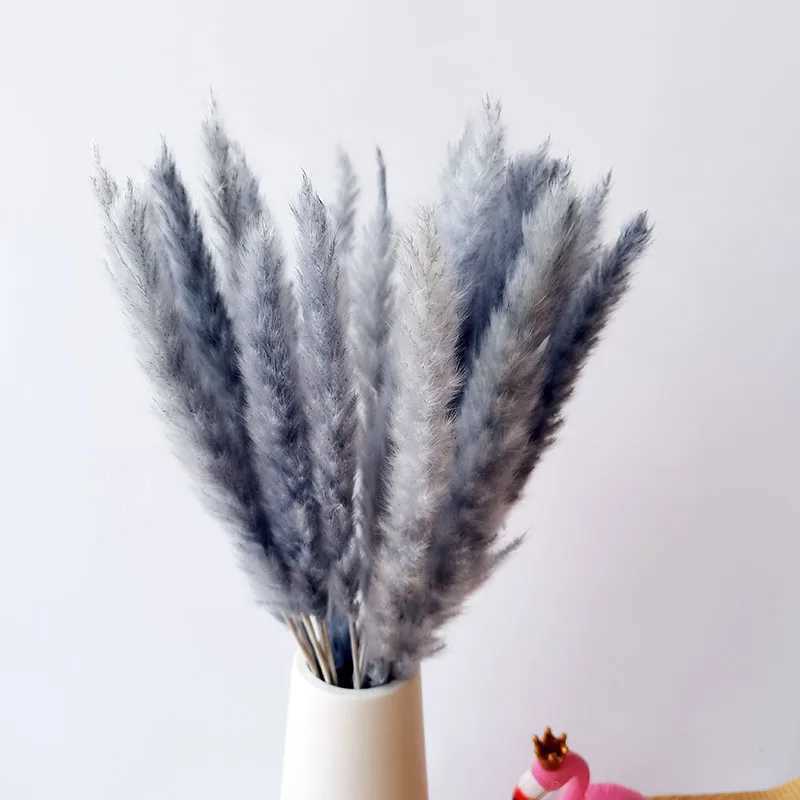 Dried Flowers Wedding Home Decoration White Grey Pampas Grass Dried Flowers Bouquet Decor Props for Photo Artificial Plants Wholesale