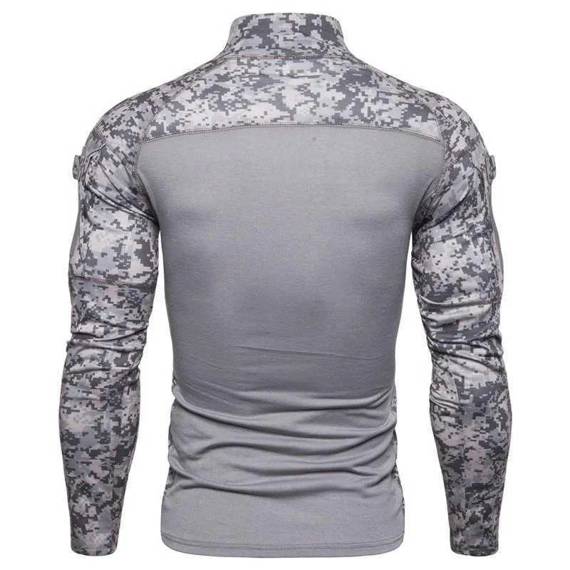 T-shirts tactiques 2023 Tactical Army Battle Shirt Mens Cotton Military T-shirt European and American Hunting Clothing Mens Mens à manches longues 240426