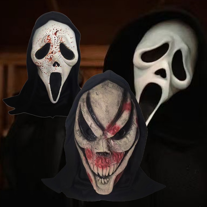 Scream Mask Halloween Toys Game Shipping Game Skull Mask Payday Cosplay Maschera Latex Maschere divertenti Punti di giocatto