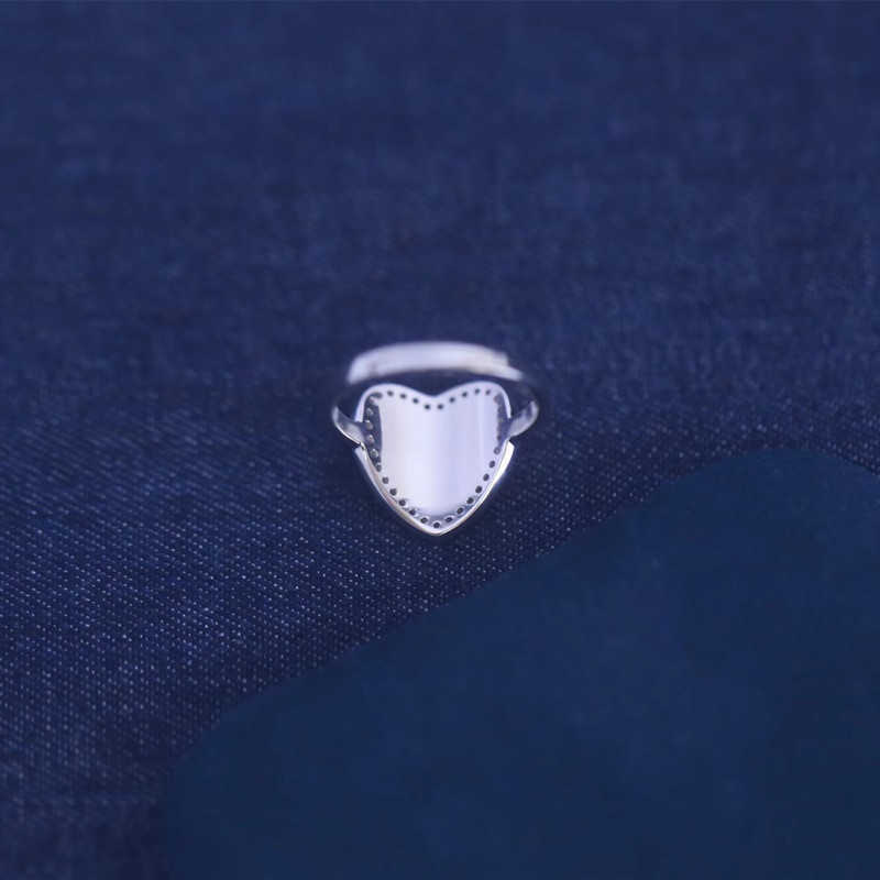 Women Band Tiifeany Ring Smycken S925 Sterling Silver Tie Edge Love Small Design Fashion Personality Present Girl Friend