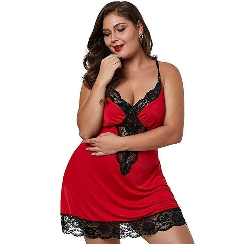 Sexy Pyjamas Women Spaghetti Straps Nightgowns Lace Sexy Sleepdress Plus Size Nightdress Satin Lingerie Sets Womens Pajamas Home Clothes d240425