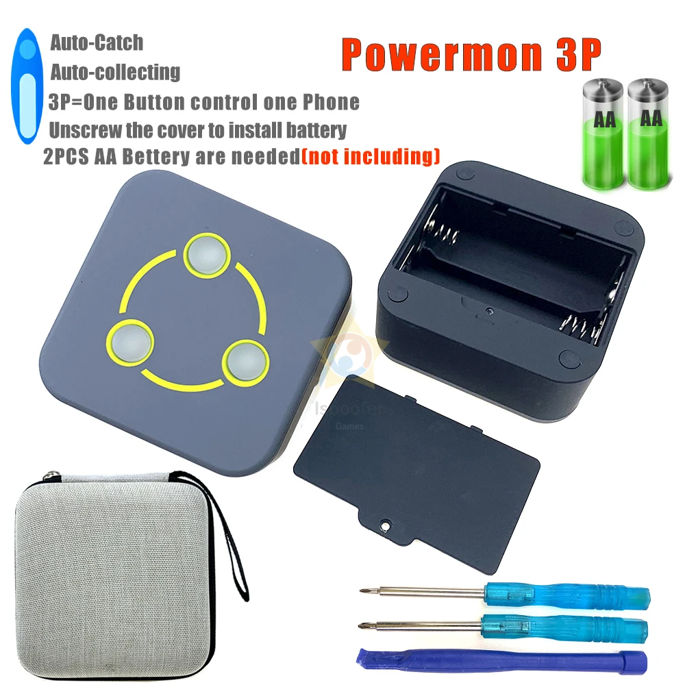 Accessories 1P 2P 3P BluetoothCompatible Device for Android IOS Phone Powermon For Powermon Go Plus Unscrew the Cover to Instal the Battery