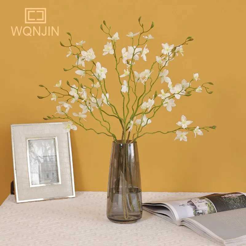 Dried Flowers Artificial Flowers Delphinium 73cm Long Flower Branch for Wedding Home Table Decorative Hyacinth Silk Flower Arrangement