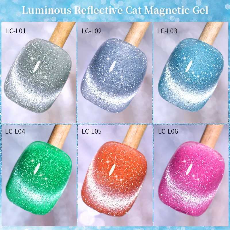 Nagellack lilycute 7 ml snöljus katt magnetisk gel nagellack växer i dark reflekterande glitter laser semi-permanent blöt av uv gel polska y240425