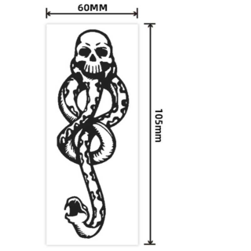 Tattoo Transfer Death Eaters Dark Mark Make Up Tattoos Stickers Cosplay Accessories and Dancing Party Dance Arm Art Temporary Tatoo 240427