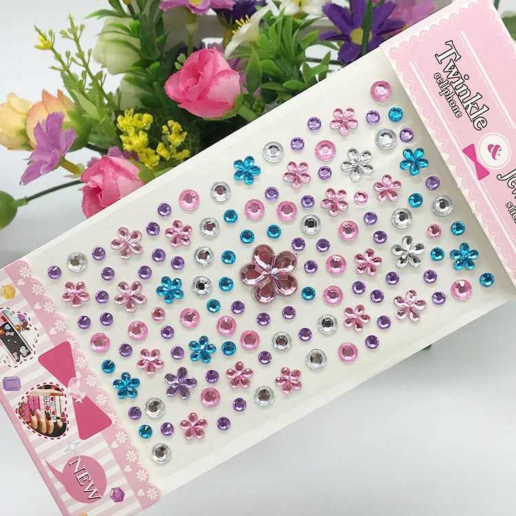 Tattoo Transfer Kids Sticker Toys Face Jewelry Creative Childrens Color DIY Painting Decoration Acrylic Crystal Diamond Makeup Art Stage 240426