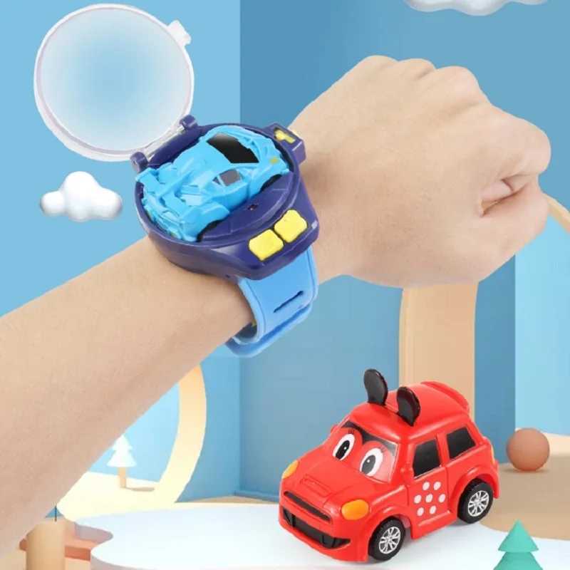 Electric/RC Car 2.4G Childrens Mini Watch Remote Control Car Toy New RC Car Toy Cartoon Portable USB Charging Watch Childrens Birthday Gift