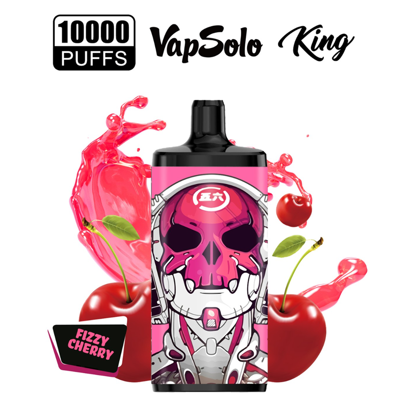 Vapsolo King 10000 Puffs barre jetable Vape Electronic Cigarette Flow Airmable Mesh Coil Puff 10k Pen 20ml Pod préfabillé 2% 5% VAPES DE NICOTINE