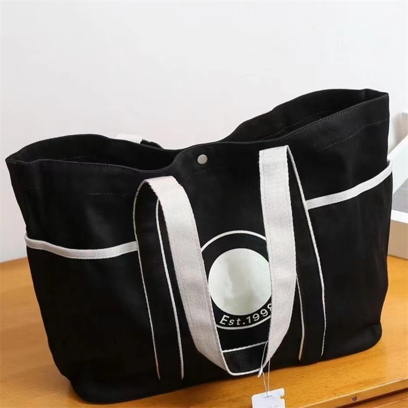 Lu Canvas Sac fourre-tout de grande capacité Sac à provisions 20L Sac de voyage simple sac de voyage quotidien de banlieue