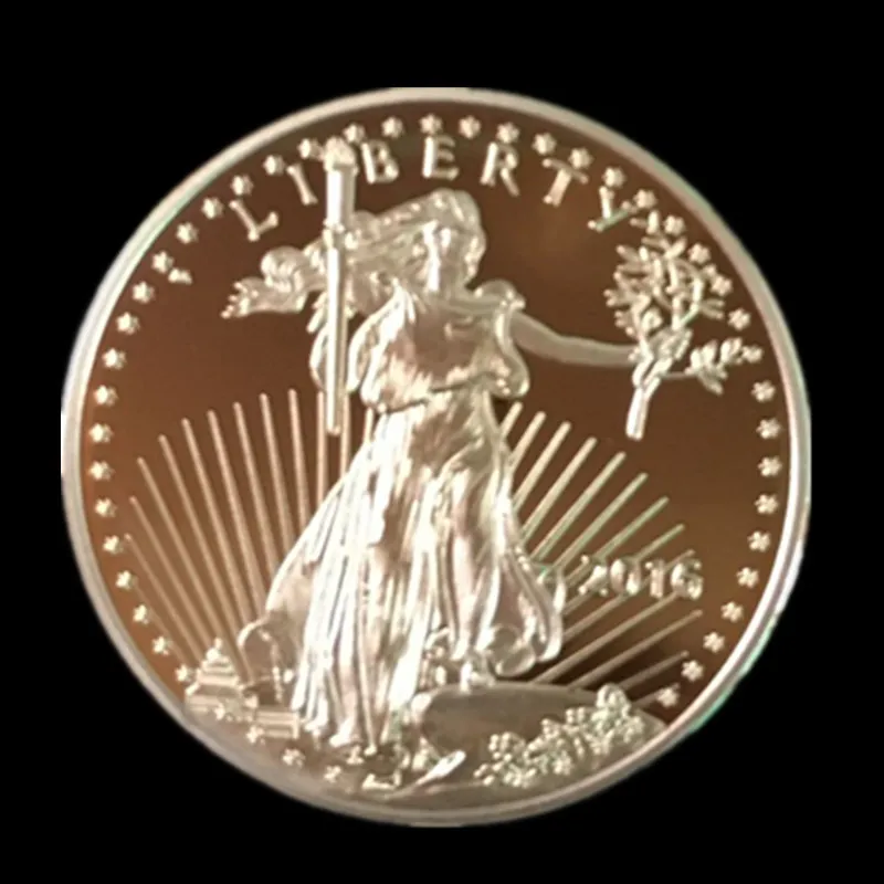 non magnetic freedom  2011 2012 badge gold plated 32 6 mm american statue drop acceptable coins