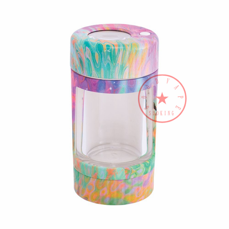 Multifunctional Colorful USB LED Lamp Smoking Bottle Dry Herb Tobacco Grinder Stash Case Sealed Storage Tank Taster Bat One Hitter Magnifying Jar Cigarette Holder