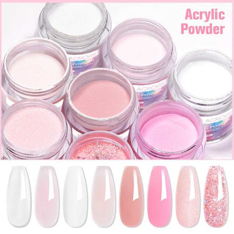 Nagellakmeting over 10 g helder wit roze acryl poeder acryl nagel polymeer voor Franse nagelverlenging no Need lamp cure manicure y240425