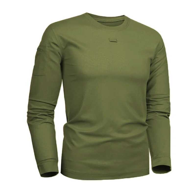 Taktik Tişörtler Taktik Askeri Giyim Erkek Gömlek Hızlı Kurutma Uzun Kollu Askeri Yeşil Khaki Sıradan Spor Erkek Tişört Tişört Kamp Avcılık Takım 240426