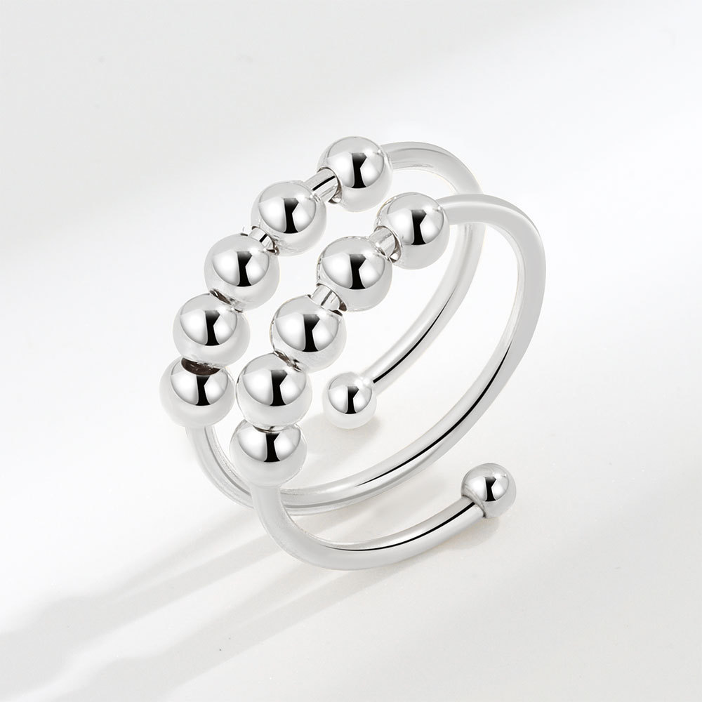 Roterende ring om spanning te verlichten en anti -angst roteerbare orale ring verstelbaar open ontwerp