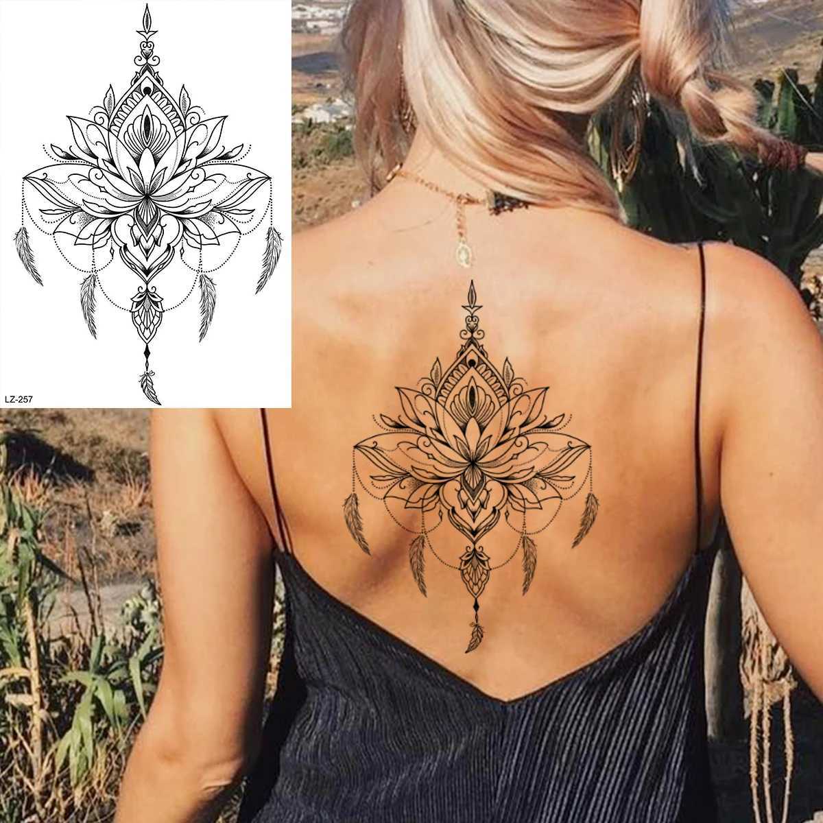 Tattoo Transfer Black Gangster Skeleton Vampire Halloween Temporary Tattoos For Women Realistic Punk Girls Skull Fake Tattoo Sticker Arm Tatoos 240426