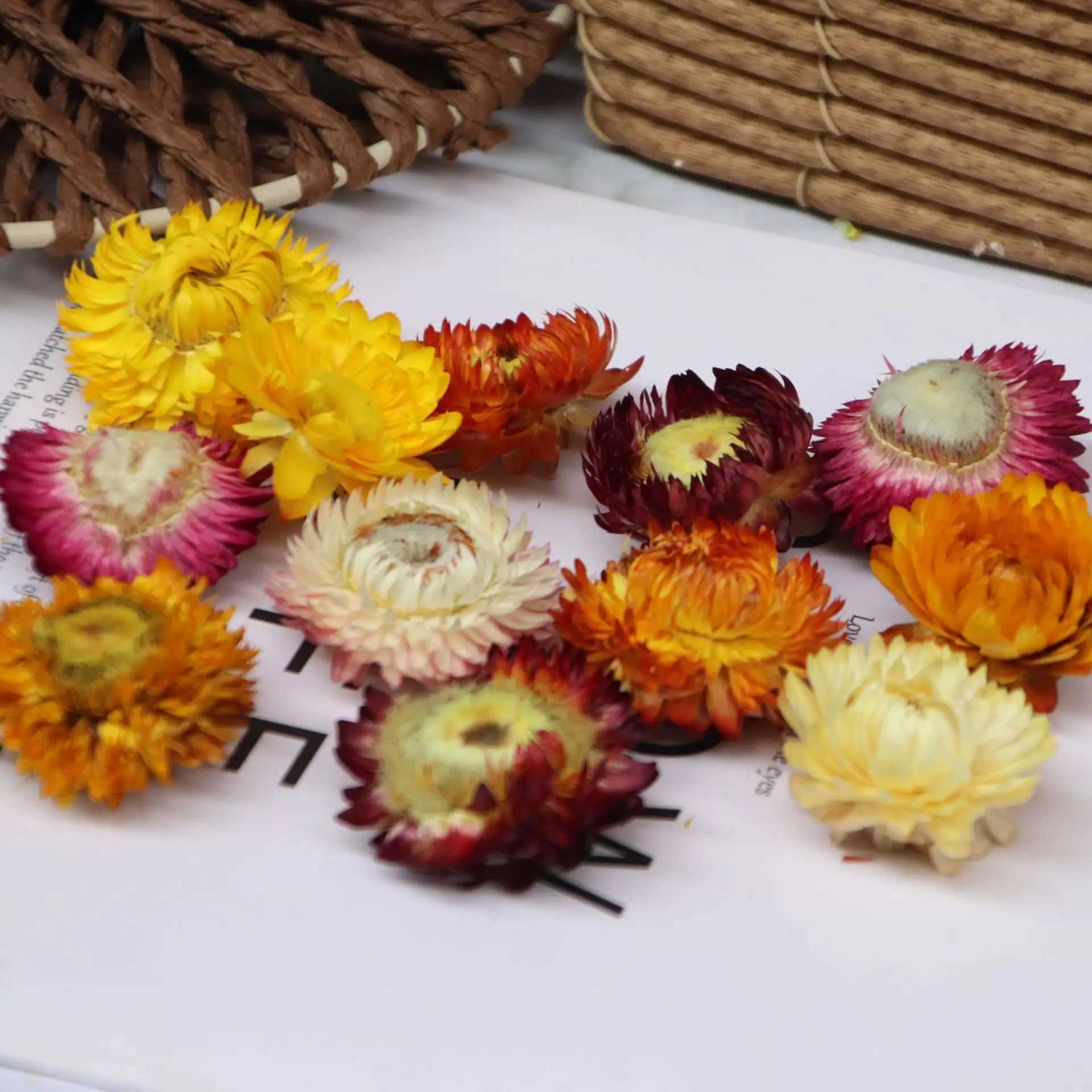 Dried Flowers Daisy Dried Natural Sunflower DIY Decor Dry Straw Chrysanthemum Heads Decorative For Home Wedding Party Tabel Decor 