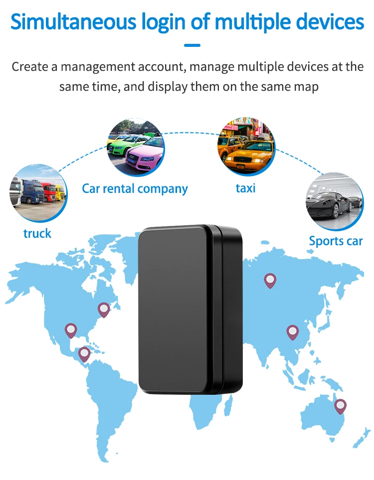 Accessori Mini Smart GPS Tracker Strong Magnetic Waterproof auto veicoli auto Monitoraggio della voce animali domestici Personale Monitoraggio GPS 365 gratuito