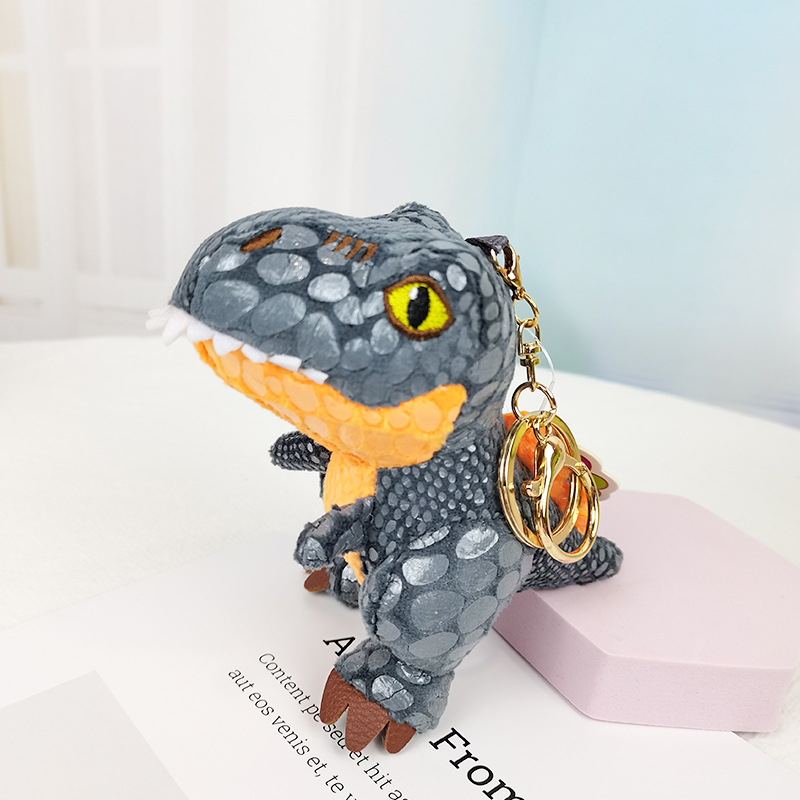 Yeni sevimli mini tyrannosaurus rex anahtarlık çantası çanta kolye karikatür dinozor peluş bebek kapmak makinesi bebek toptan satış