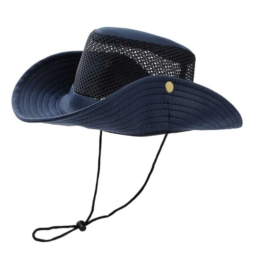 Chapeaux à bord large chapeau seau de seau mens femmes respirant chapeau seau camouflage large randonnée chapeau mesh chapeau de soleil extérieur pêche du soleil