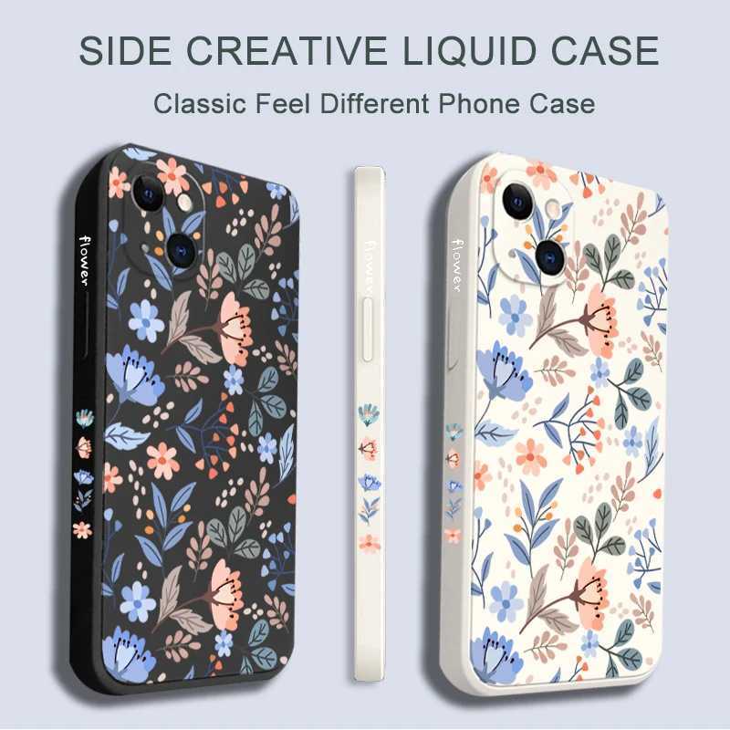 Cell Phone Cases Romantic Garden leaves the phone case for Samsung Galaxy S23 Ultra S22 Plus S21 S20 FE A14 A34 A54 A13 A23 A33 A53 A32 A52 A72 cover J240426