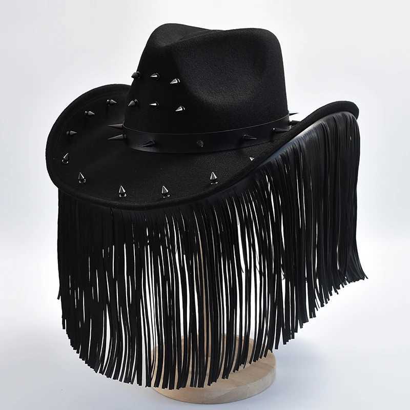 Wide Bim Hut Hut Bucket Hats New handgefertigte Cowboyhut für Männer Frauen Punk Style Weithemmel