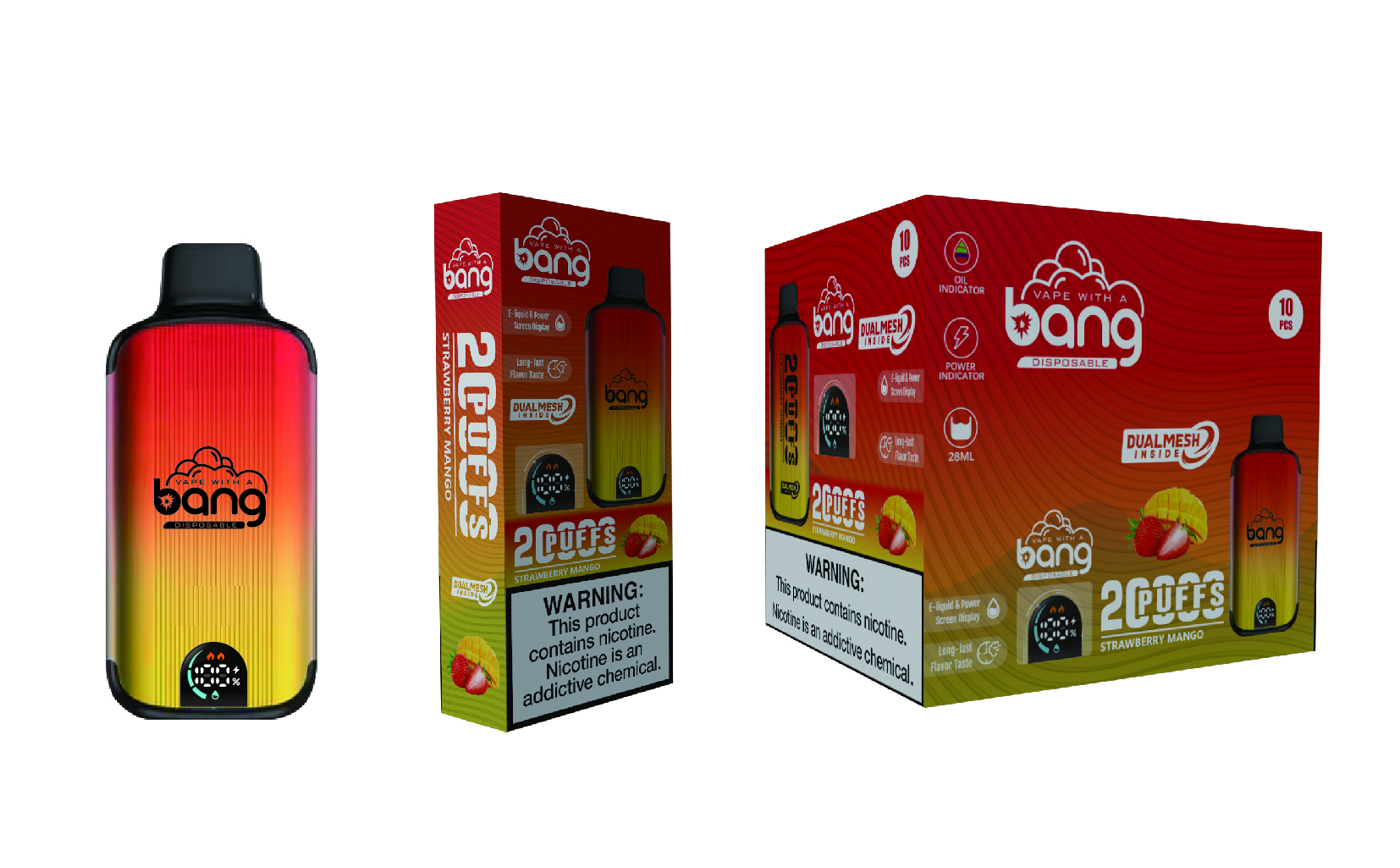 Schermo Smart Bang Original 20000 Sfugo 20K 15K 18K Vape Scatta usa e getta 20000 BUFI MESH BOBA VAPARIZZATORI RICAGLIABILI 0% 2% 3% 5% 5% i Sistema vaper vapore