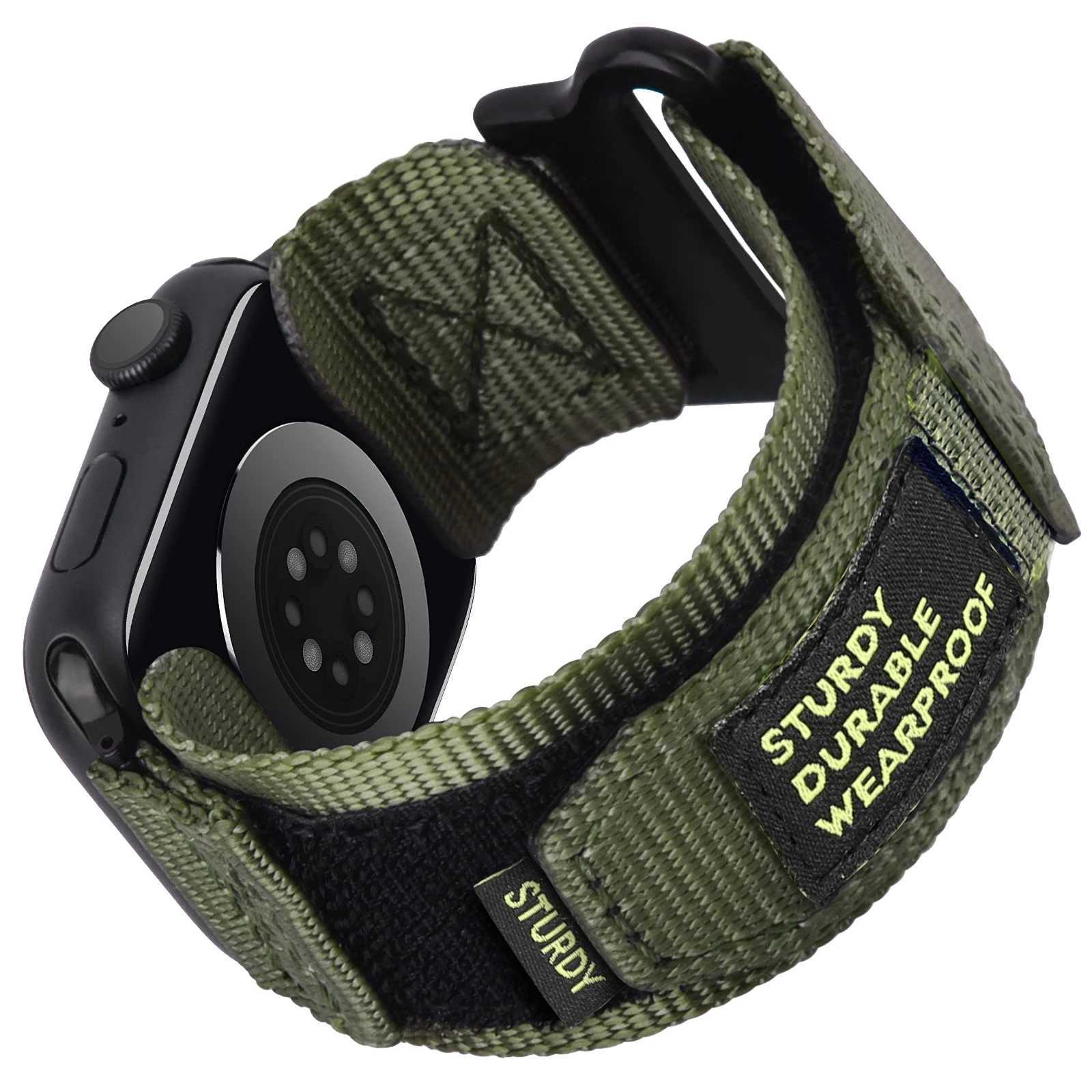 Titta på band kompatibla med Watch Series 9/8/7 6/5/4/SE Ultra 2/3 Nylon Woven Tape Designad för att passa 49mm 42mm 44mm 45mm 38mm 40mm 41mm 240424