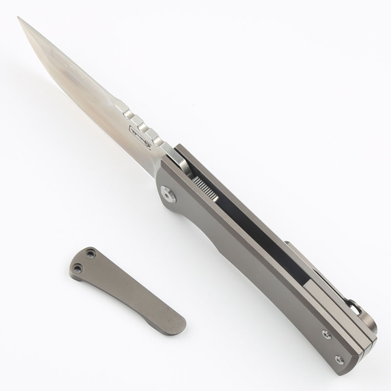 Nouveau arrivée CK4263 Flipper Pliage Knife M390 Satin Drop Point Blade TC4 Titanium Handle Handle Ball Ball Ball Edc Pocket Folder Couteaux Outdoor Camping Tools