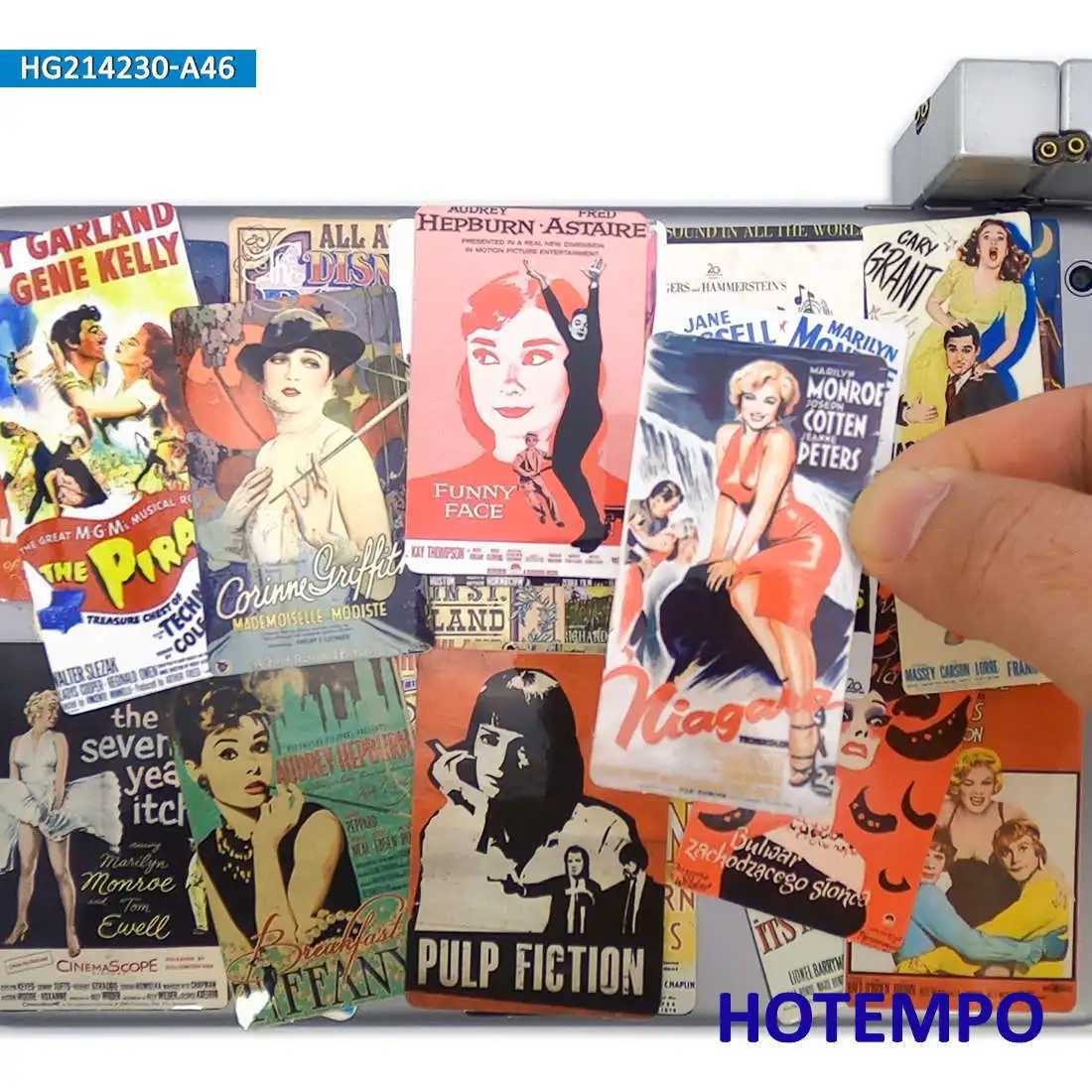 Tattoo Transfer 46st Old Movie Poster Art Retro Waterproof Sticker för Scrapbook Notebooks Telefon Laptop Skateboard Bike Motorcykelbil klistermärken 240426