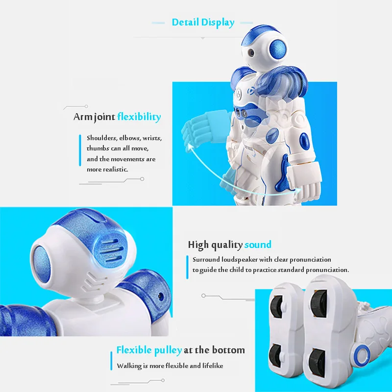 Robot Nouveau éloignement de programmation intelligente Robotica Toy Biped Humanoid Robot pour enfants Gift d'anniversaire pour enfants