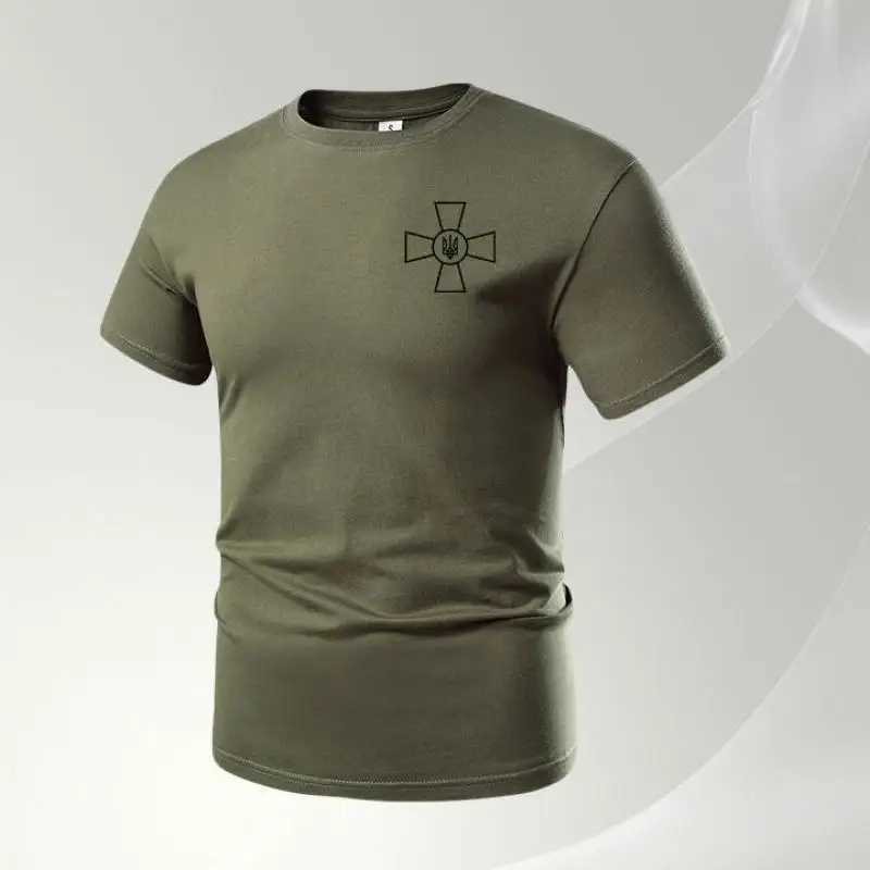 T-shirts táticos 2022 Ame Ucrânia Treinamento militar T-shirt tático de mangas curtas Forças especiais Exército T-shirt Top 240426