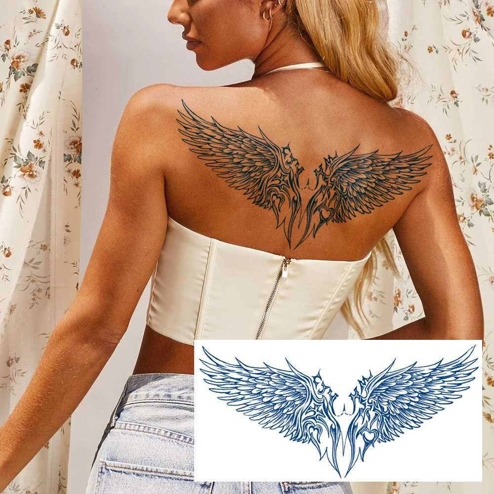 Transferencia de tatuaje impermeable tatuaje temporal pegatina de tatuaje lobo lobo tatuaje flash tatuaje de cofre