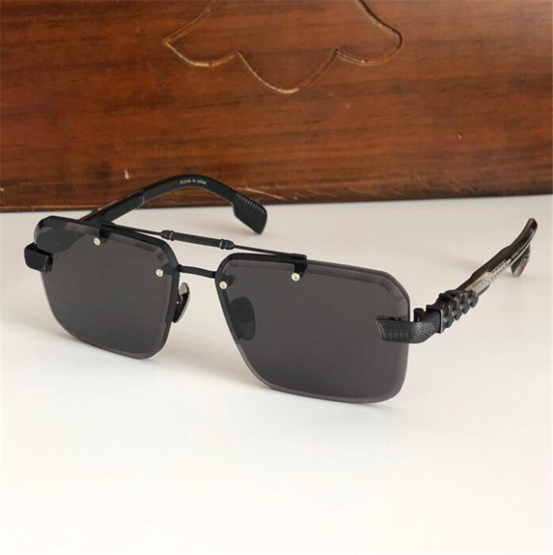 New fashion design square sunglasses 8277 metal frame rimless cut lenses retro generous style high end outdoor UV400 protection eyewear