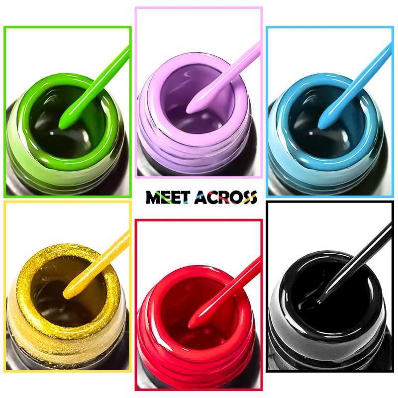 Nail Polish 5ml Liner Gel Nail Art Polish 2in1 Ultra-fine Brush Head French Pull Line Graffiti Painting Stripe Design Line Gel Varnish DIY Y240425