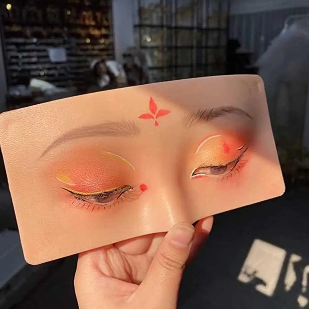 Sun Face Painting Makeup Practice Board Bionic Skin for Make Up Eyes Makeup Mannequin Silicone Cosmetologist for Makeup Practice Hot