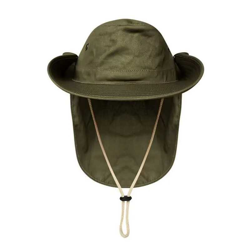 Cappelli cappelli a secchio cappello da uomo con cappello da secchio con scialle e protezione del collo estate e protezione da esterni escursioni escursioni da pesca da pesca da pesca a patta rosante da sole resistente al sole 240424