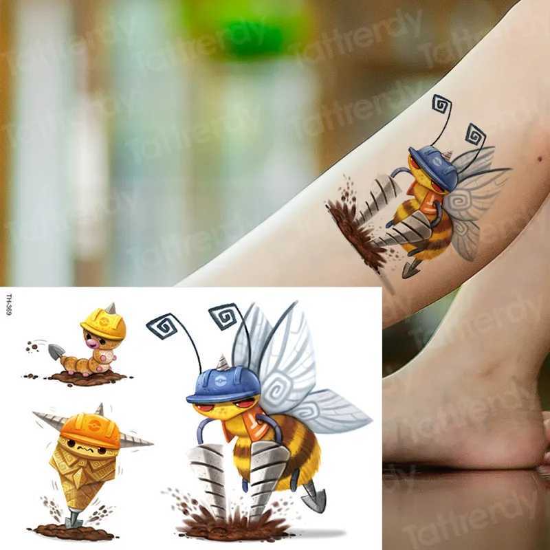 Transfert de tatouage Autocollant tatouage Tattoo Enfants Tatouos Enfants Animaux Tatouage Panda Bear Flamingo Faux Tatoo Child Forest Tattoo Tatoo Couleur d'eau ARM 240427